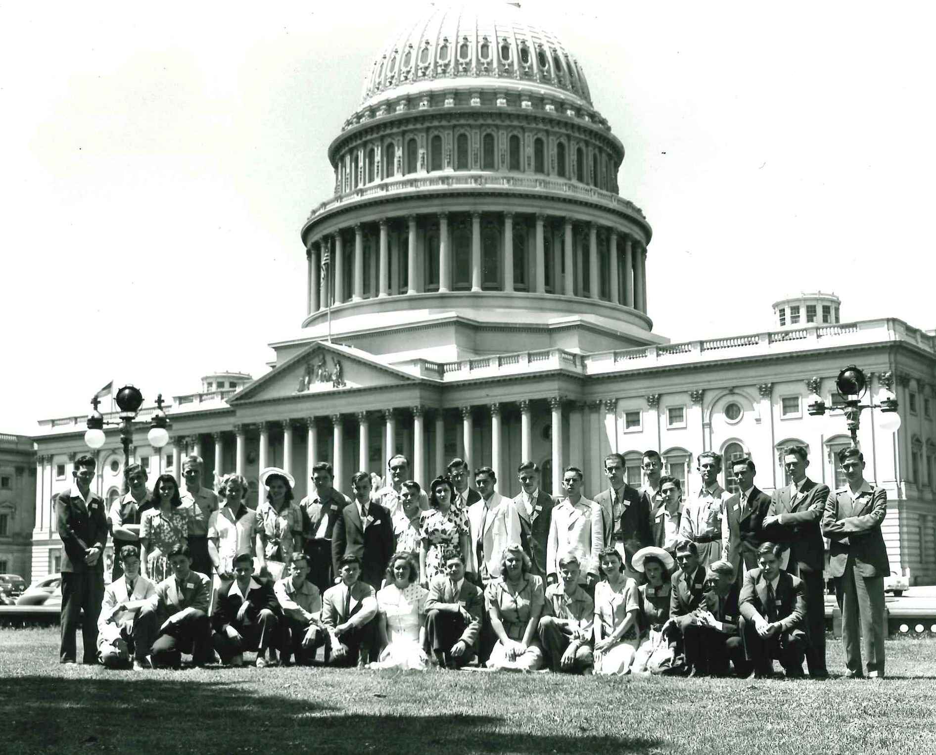 Science Talent Search 1942 finalists at the Capitol. STS Alumni