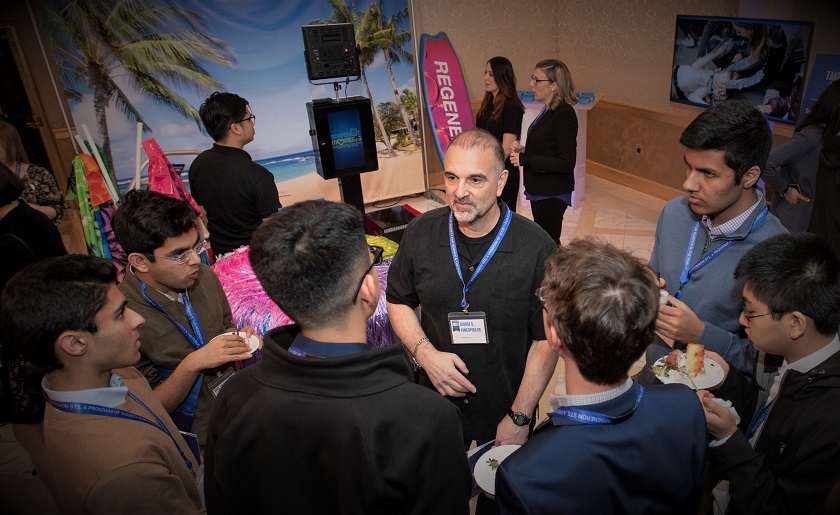 George Yancopoulos speaks to finalists about his STS experience and the history of Regeneron.