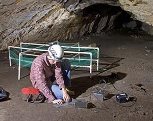 Alex working on an underground radio (2009).