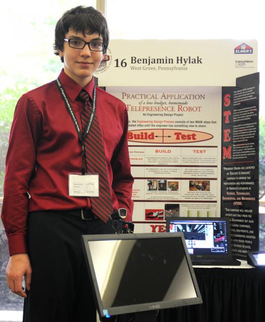 Ben presents his research at Broadcom MASTERS 2011.