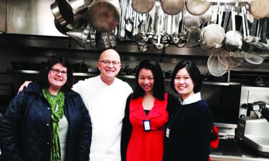 Bonnie stands with the White House chef.