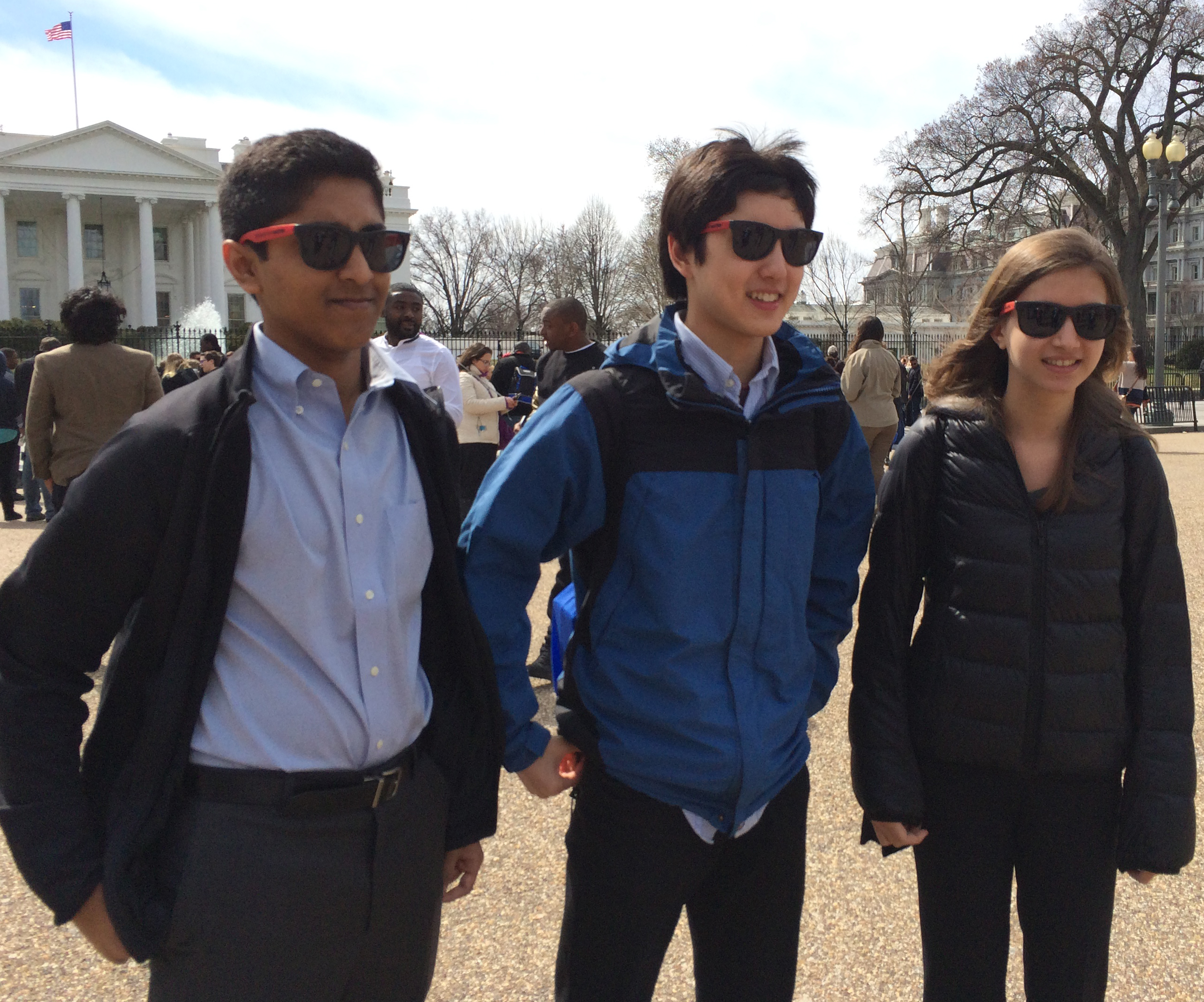 Nikhil Behari, Nathan Han, and Holly Jackson are all Broadcom MASTERS alumni. Nathan is also an Intel ISEF 2014 finalist.