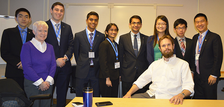 Intel STS 2016 finalists toured various NIH labs on March 15, including Ben Busby's. PHOTO COURTESY OF SOCIETY FOR SCIENCE & THE PUBLIC/LINDA DOANE.