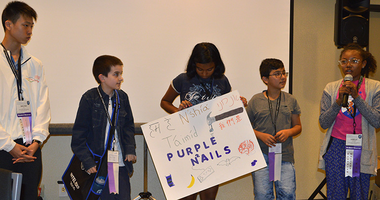 The purple team used all of the first letters of their name.