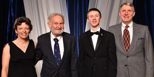 Frank Sandy (middle left) and Aaron Yeiser (middle right) with Aaron's parents.