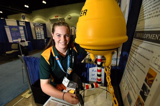 Maddison King, an Intel ISEF 2017 finalist from New South Wales, Australia, created The Clever GIRL, a Global Intelligent Rip Locator, which detects rip tides.