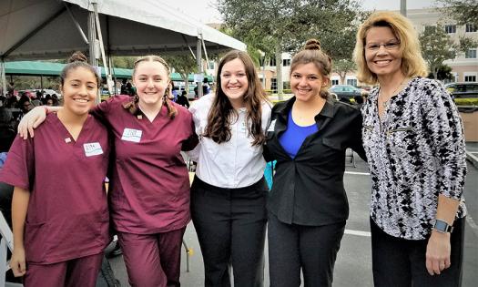 Mary Fish (right) received the Society's STEM Research Grant in fall 2017.