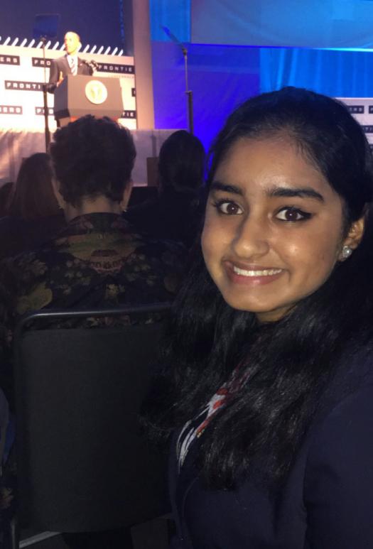 Aarushi shook President Obama's hand and virtually visited Mars at the White House Frontiers Conference. ~~ Photo courtesy of Aarushi Pendharkar.