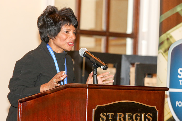 Rosalind Hudnell called the STS finalists rockstars. Rosalind Hudnell called the STS finalists rockstars. PHOTO COURTESY OF SOCIETY FOR SCIENCE & THE PUBLIC/LINDA DOANE.