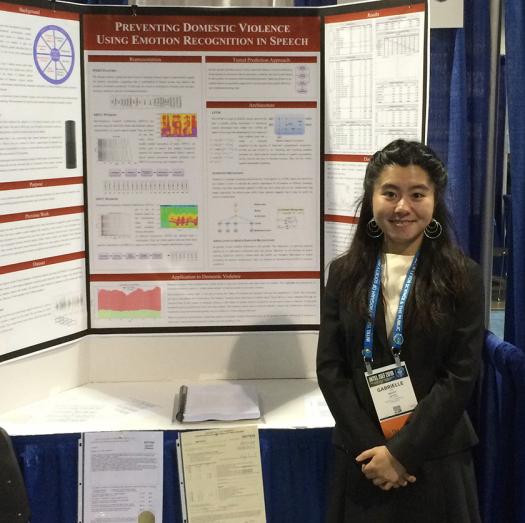 Gabrielle created an algorithm and neural network that can detect speech patterns and predict domestic violence.