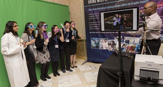 During the evening, the finalists had a chance to take fun photos with props.