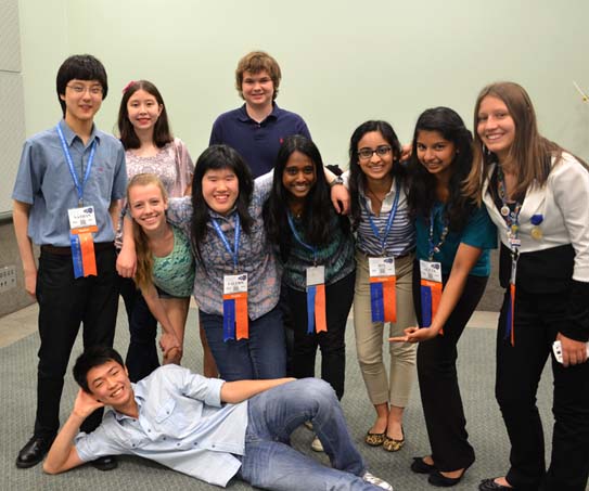 Broadcom MASTERS alumni meet up at Intel ISEF 2014.