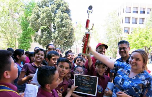 Dieuwertje teaches science to low-income and underrepresented students. Sheridan Elementary 5th graders won first place in a local science fair with their project on water quality in their community.