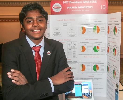 Arjun Moorthy said science fairs like Broadcom MASTERS encourage kids to come up with innovative solutions to the problems facing the world.