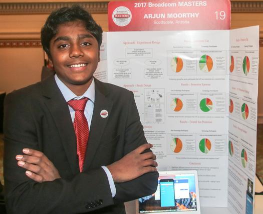 Arjun Moorthy said science fairs like Broadcom MASTERS encourage kids to come up with innovative solutions to the problems facing the world.