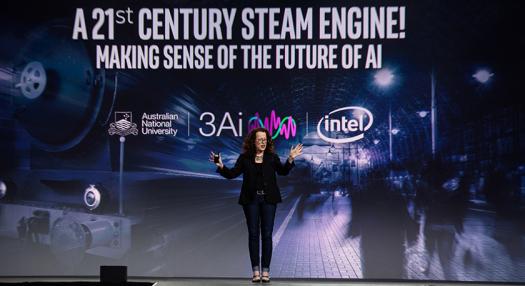 Genevieve Bell was the keynote speaker at the ceremony. She looks to the history of the steam engine to understand the future of artificial intelligence.