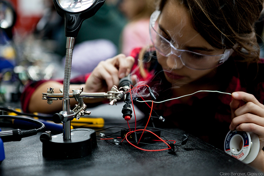 Electric Girls teaches girls leadership, electronics, and computer programming skills.