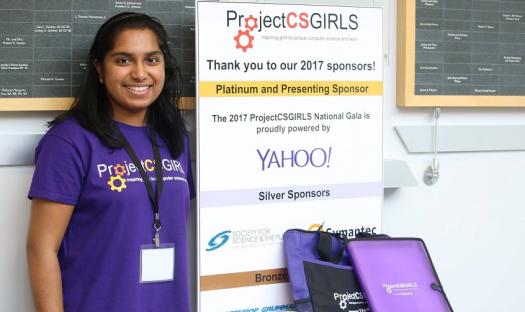 Pooja Chandrashekar, founder of ProjectCSGirls, at the 2017 National Gala in June.