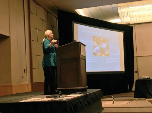 Ruth Krumhansl of the Oceans of Data institute speaks at the 2017 Research Teachers Conference.