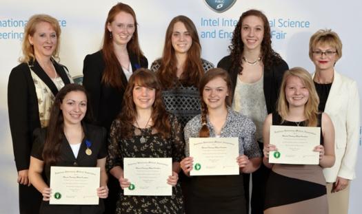 Jamie Odzer (top middle row) received a Special Award from the American Veterinary Medical Association at Intel ISEF 2012.