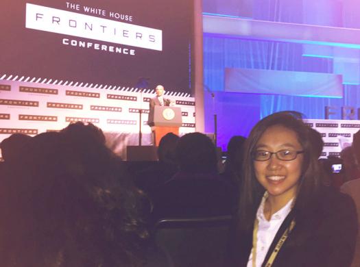 Jiwoo listened to speakers from various scientific disciplines at the White House Frontiers conference.