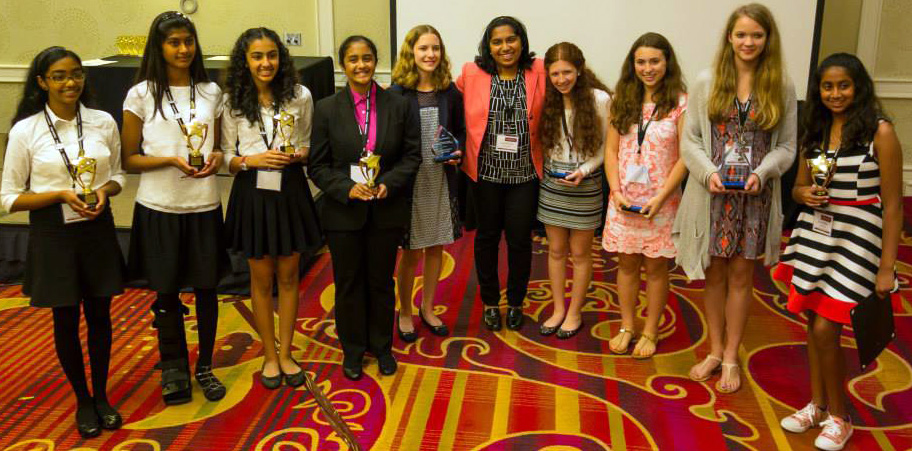 Pooja with attendees at the National Gala.