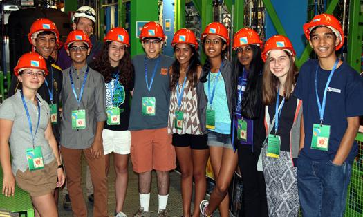 Intel ISEF 2015 CERN award trip winners at the CERN facility.