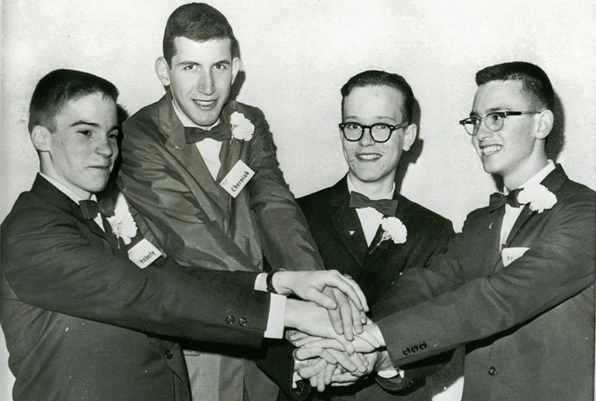 Leonard Gordy (right) with other Westinghouse STS 1962 finalists. PHOTO COURTESY OF LEONARD AND JUDITH GORDY.