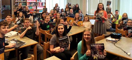 Olivia used Science News magazine in her presentations to share the broad range of scientific research.