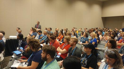 Paul Strode addresses his audience at Intel ISEF 2019