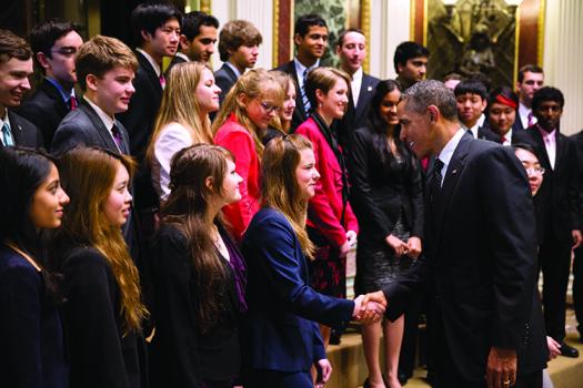 Brittany described her research to President Obama at the 2013 White House Science Fair.
