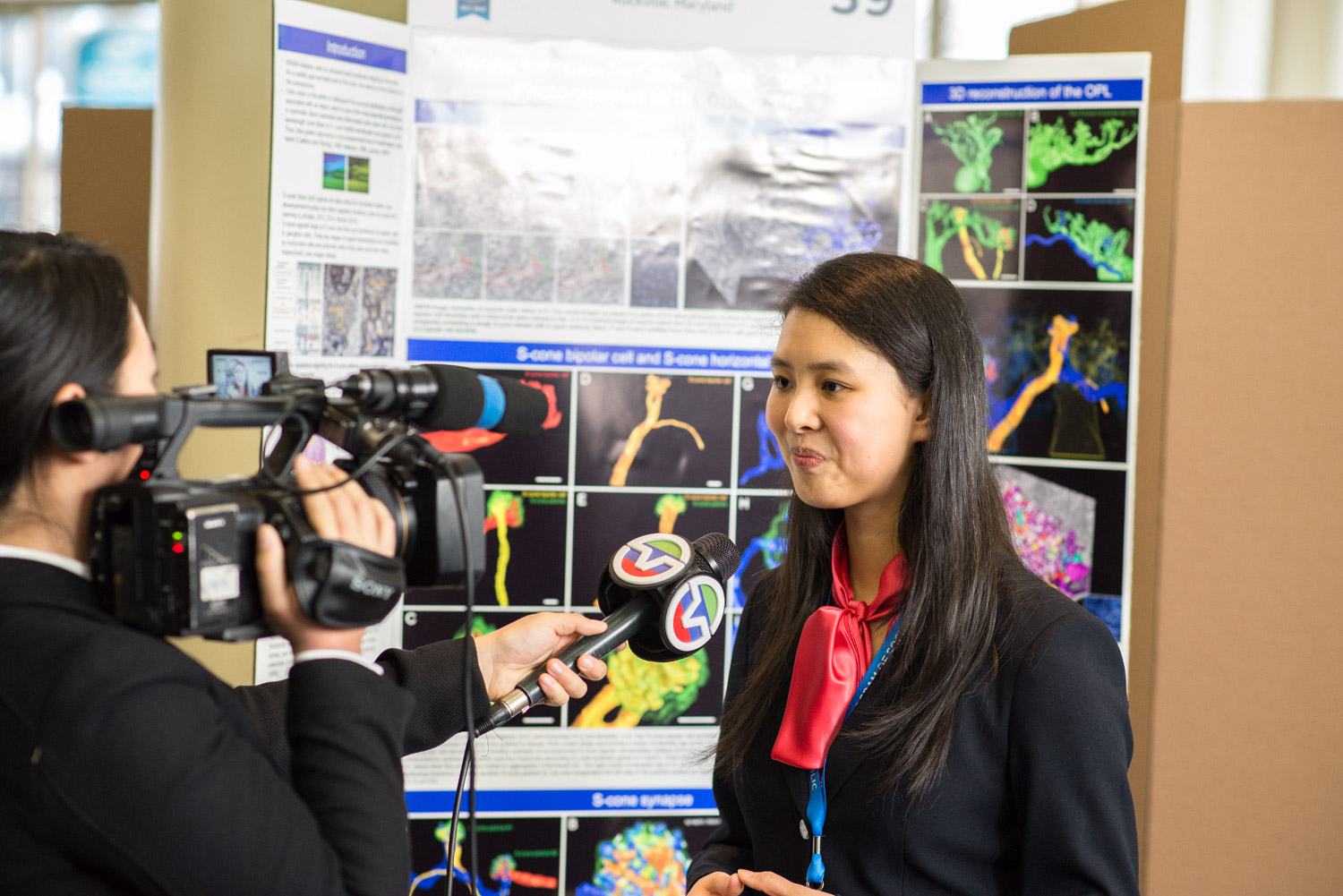 Throughout the afternoon, the finalists spoke with the media about their impressive research.