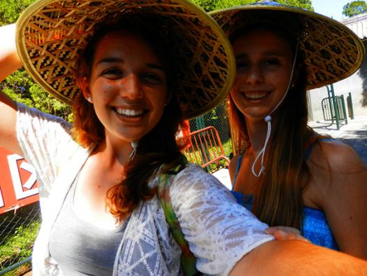 Sally Albright (left) and Intel ISEF partner, Allison Raines (right) snap a selfie while touring some of the most historic districts in Beijing, China.  Both were recipients of the Intel Foundation Cultural and Scientific Visit to China Award for their project on contamination of the Eastern Oyster Watershed in Chesapeake Bay.