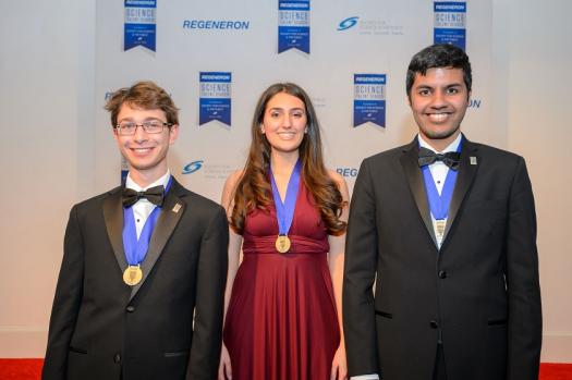 The top 3 winners of the Regeneron Science Talent Search 2019, Sam Weissman, Ana Humphrey and Adam Ardeishar