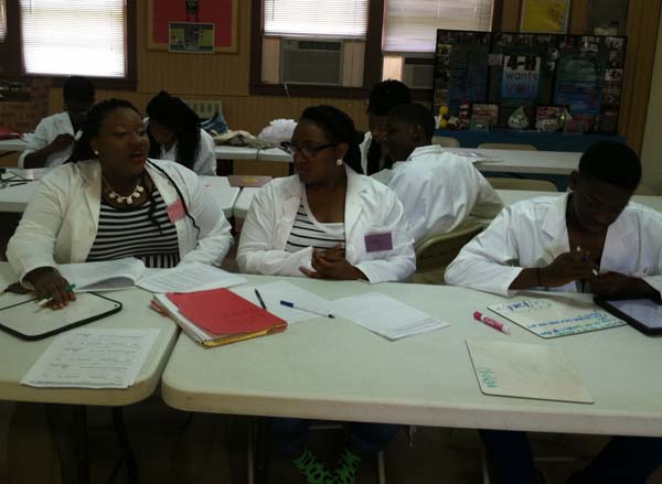 high school students participate in a Chocolate Lab on Day 2 of the camp