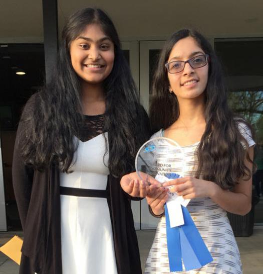 Akshara and Suditi tested different natural materials in greywater filtration.