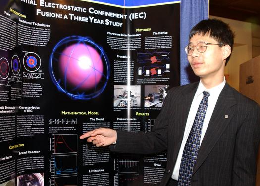Michael developed a novel way to conduct nuclear fusion for his Intel STS 2003 project.