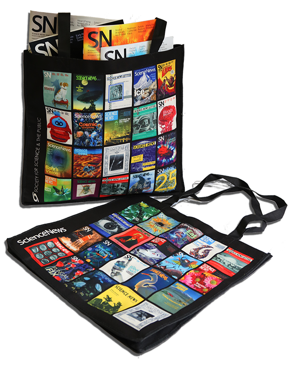 Science News tote bags
