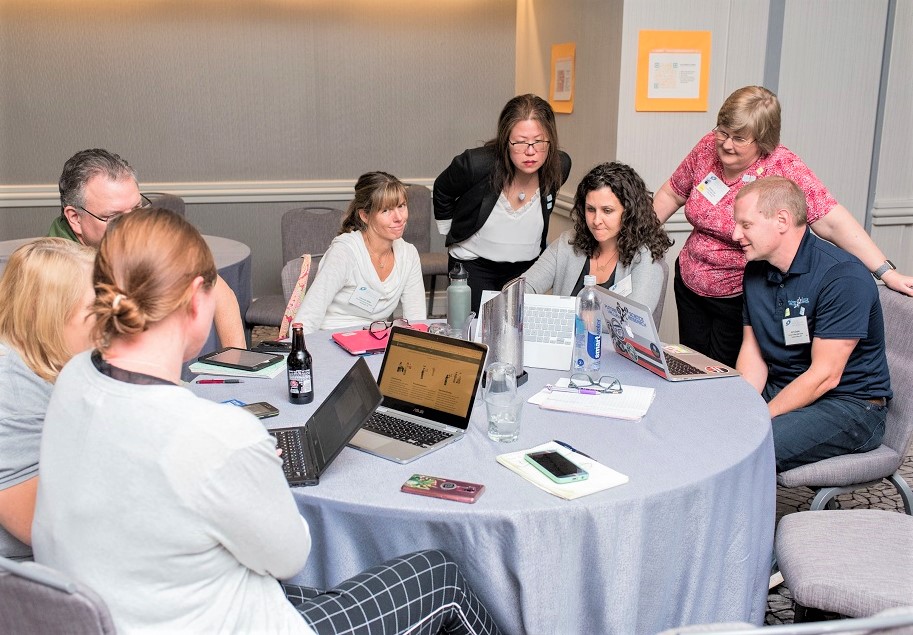 Teachers participate in a session at the HSRTC.