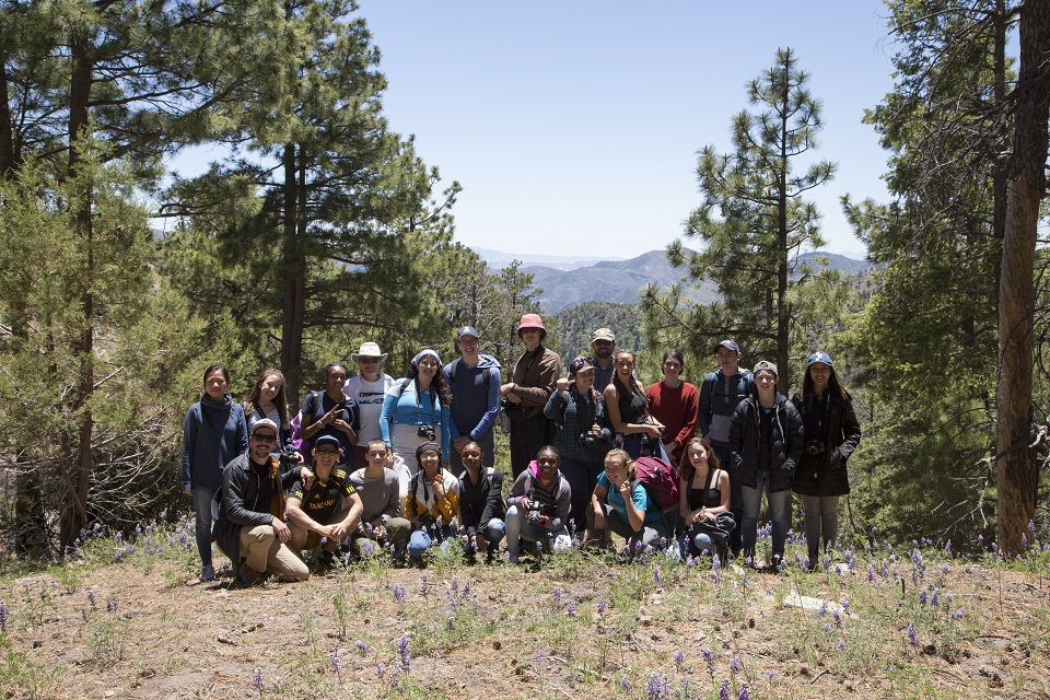 Jeremy and his students at the Chiricahua Mountains.