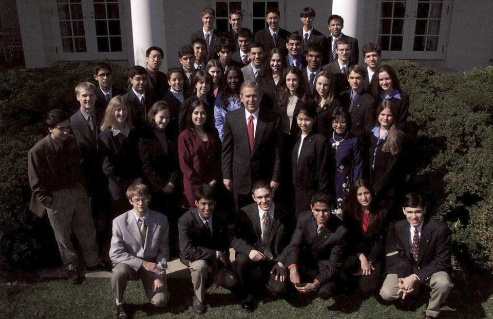 Intel Science Talent Search - 2001 - White House with President GWBush