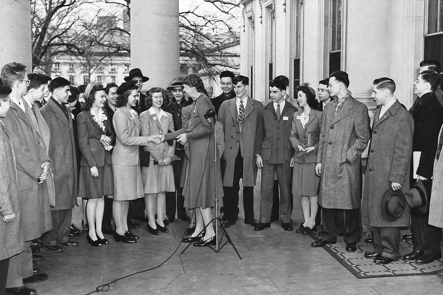 1941 Science Talent Search finalists at the White House with First Lady Eleanor Roosevelt
