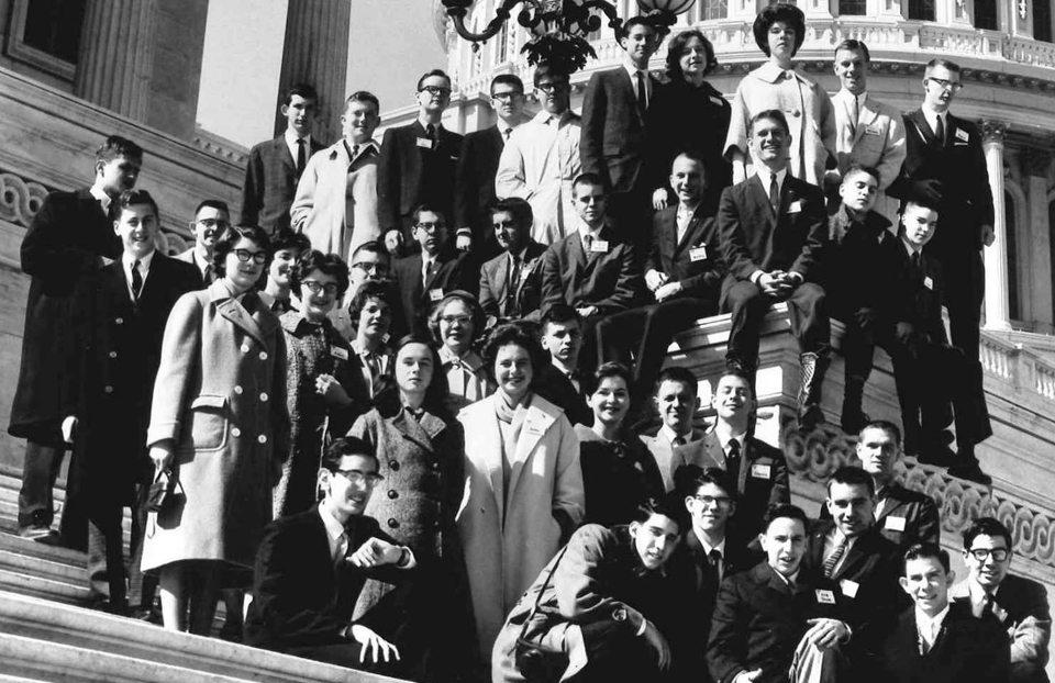 1962 Science Talent Search finalists at the Capitol.