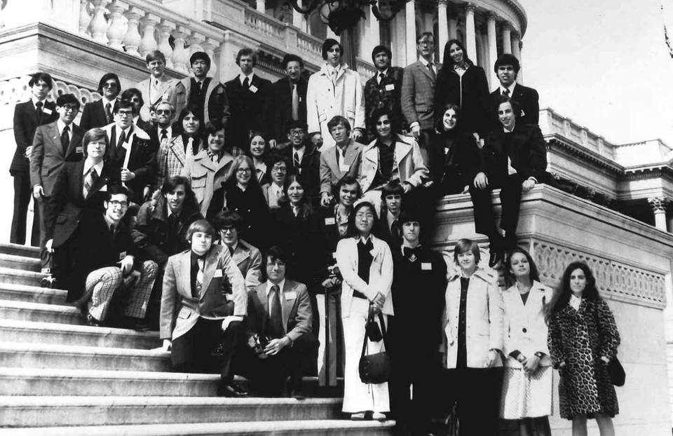 1975 Science Talent Search finalists at the Capitol. Westinghouse STS.