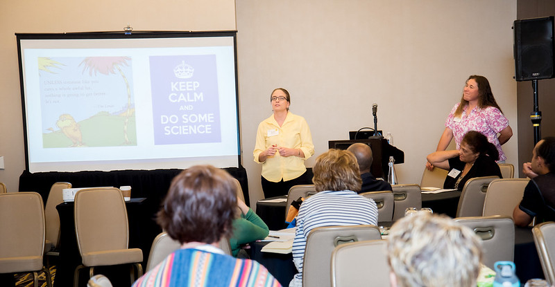 Teachers presenting at the Research Teachers Conference