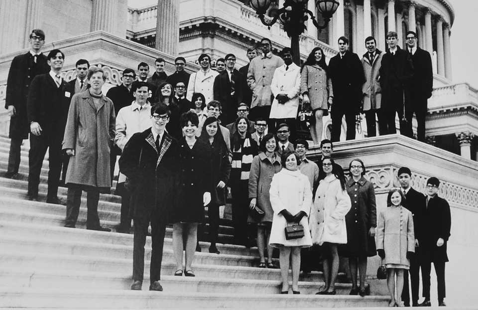 1969 Science Talent Search finalists at the Capitol. STS. Westinghouse.