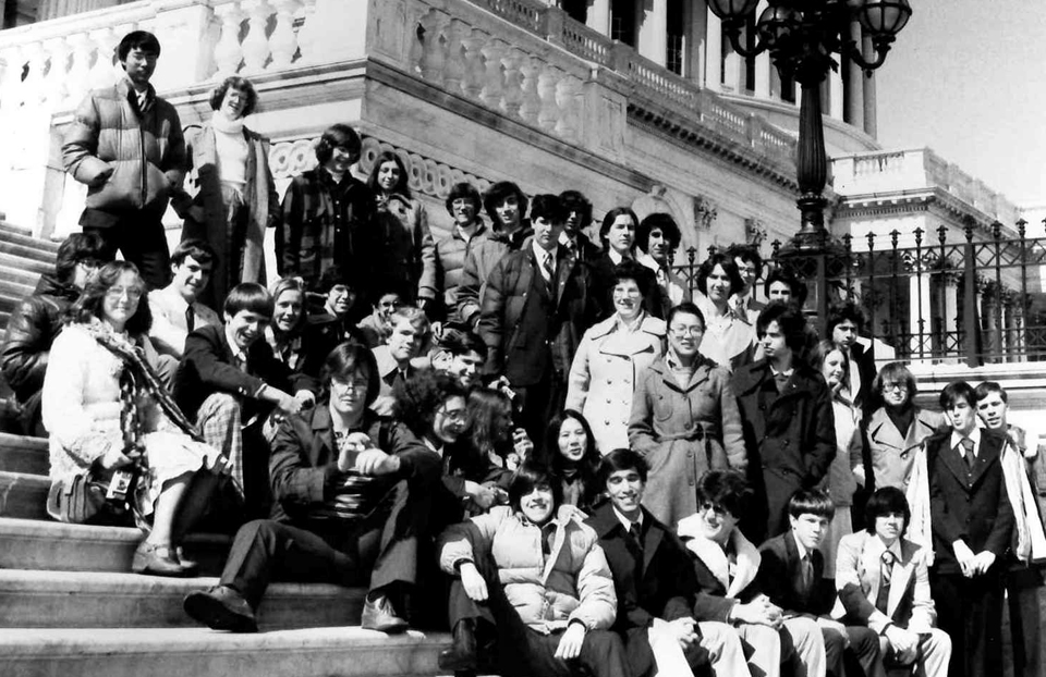 1978 Science Talent Search finalists at the Capitol. STS. Westinghouse.