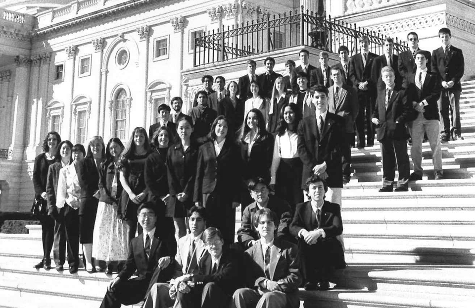 1996 Science Talent Search Finalists on the Capitol steps. STS. Westinghouse