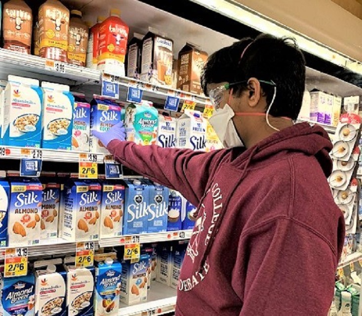 Teens in the supermarket.