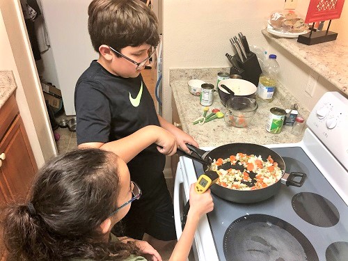 Students (and their parents) were excited to participate in hands-on science that could also be served as a family meal.